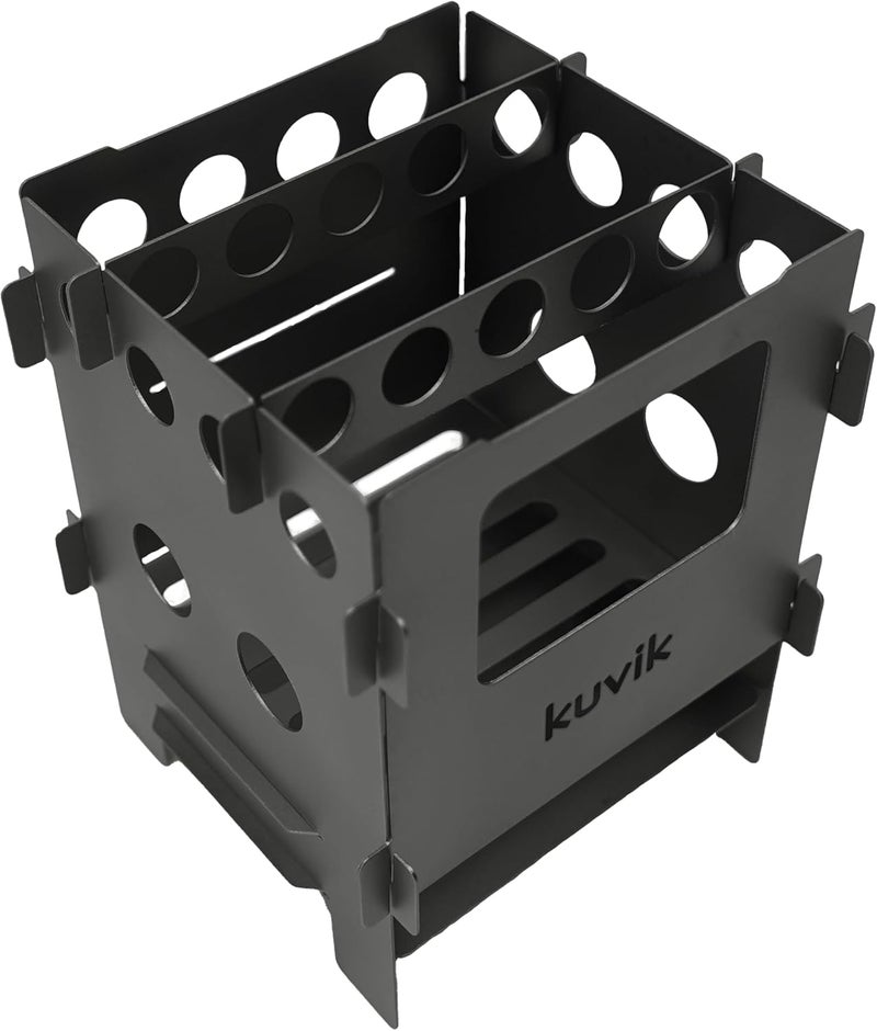 Kuvik Compact Titanium Wood Stove - Ultralight and Compact Stove for Backpacking, Camping, and Survival - Image 2